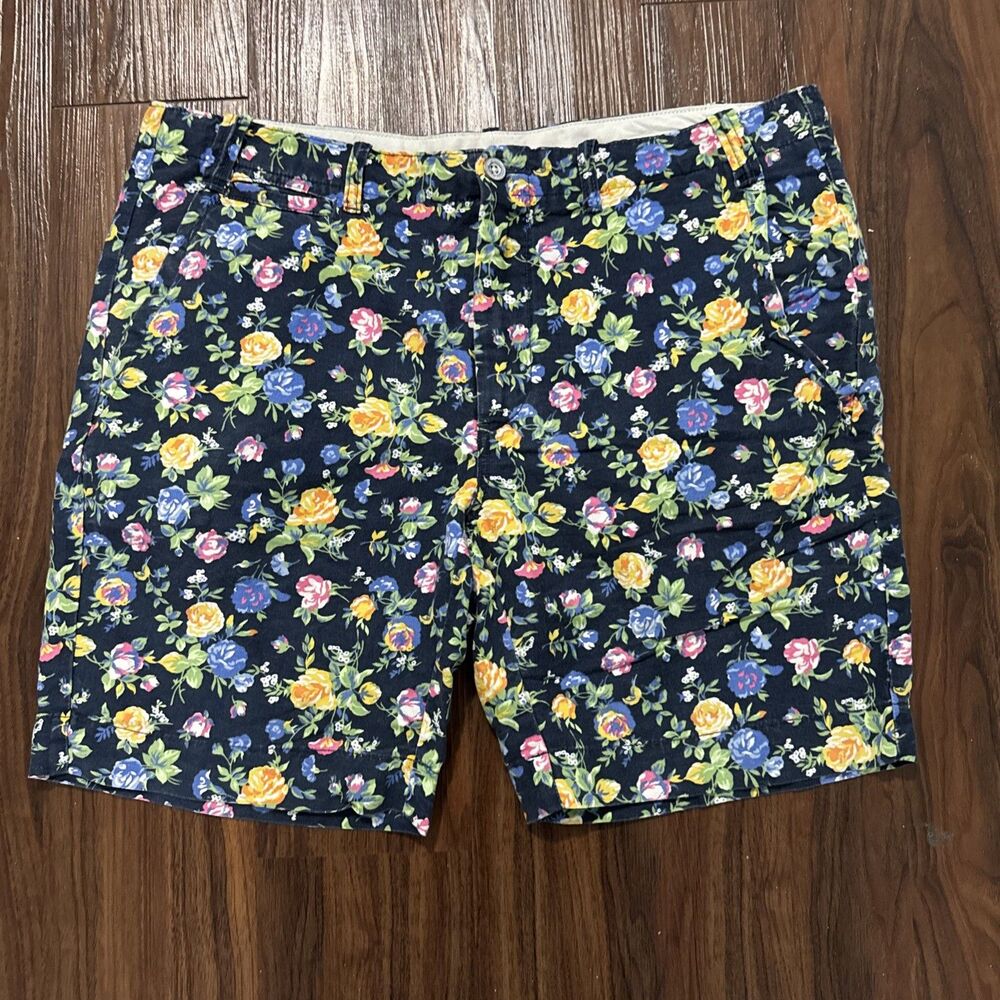 Polo Ralph Lauren Men’s 38 Linen Blend Floral Shorts Beach Coastal Colorful